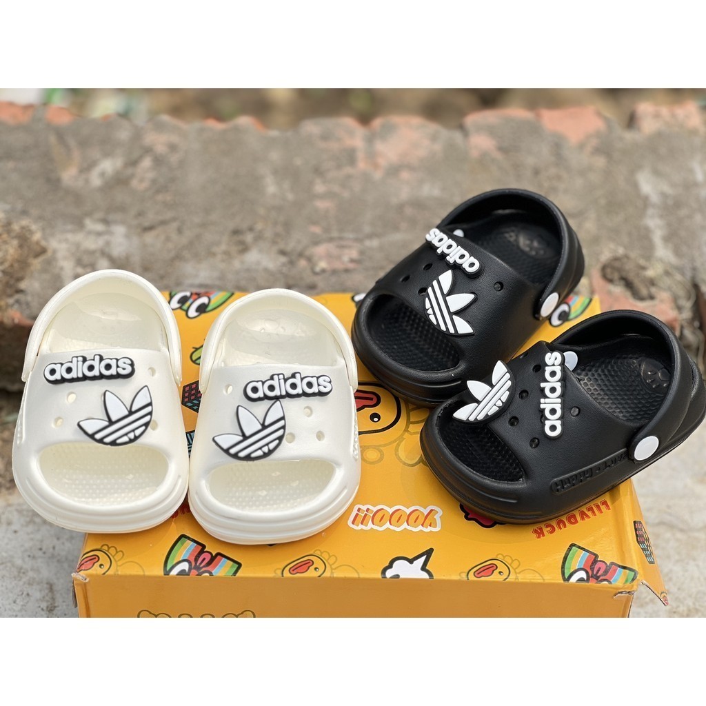dép lê cho bé đi chơi có quai tùy chỉnh abibas hình lá mẫu mới nhất năm siêu nhẹ cho bé từ 6m 6868( có video ảnh thật )