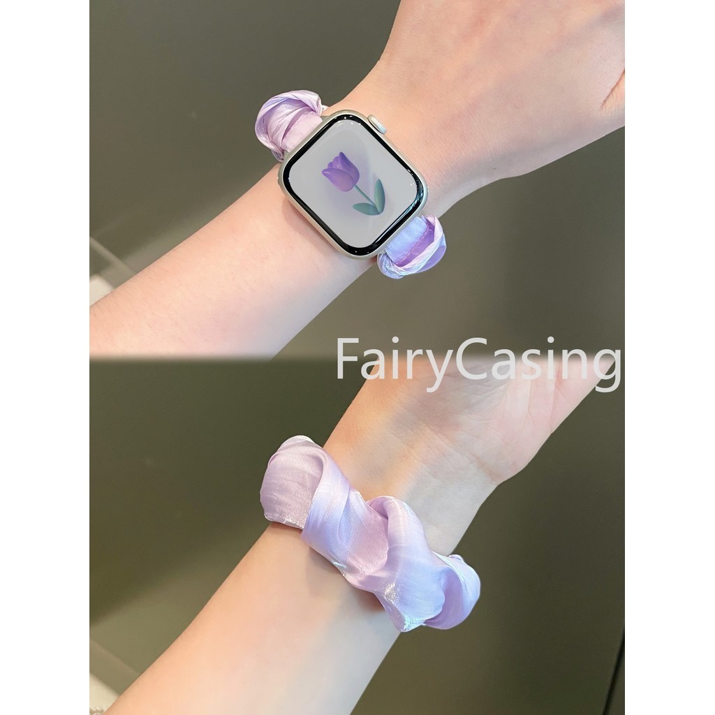 Dây đeo tóc S11 cho Apple Watch Band Series 11 10 46MM 42MM Ultra 2 49mm 45mm 41mm 42mm Vòng đeo tay hình tròn ruột lớn cho iwatch 9 Se 7 3 6 8 44mm 40mm 38mm