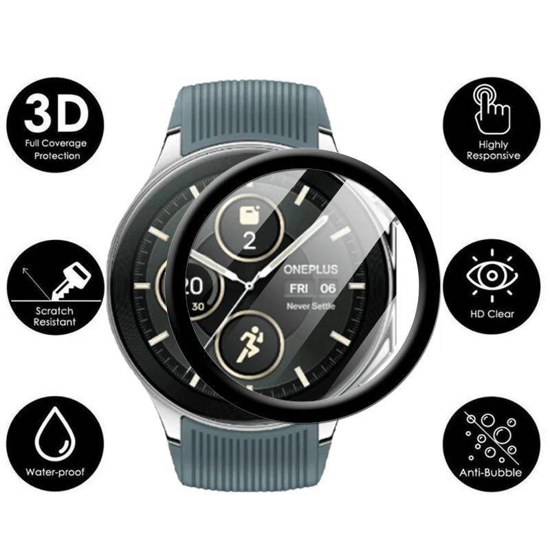 Oppowatchx OnePlusWatch2 1-3 Chiếc 9D HD Đen Edge Kính Cường Lực Cho OPPO Watch X OnePlus Watch 2 Chống Trầy Xước Đồng Hồ Thông Minh Ốp Lưng Bảo Vệ Màn Hình Chống Ánh Sáng Xanh Phim Kính