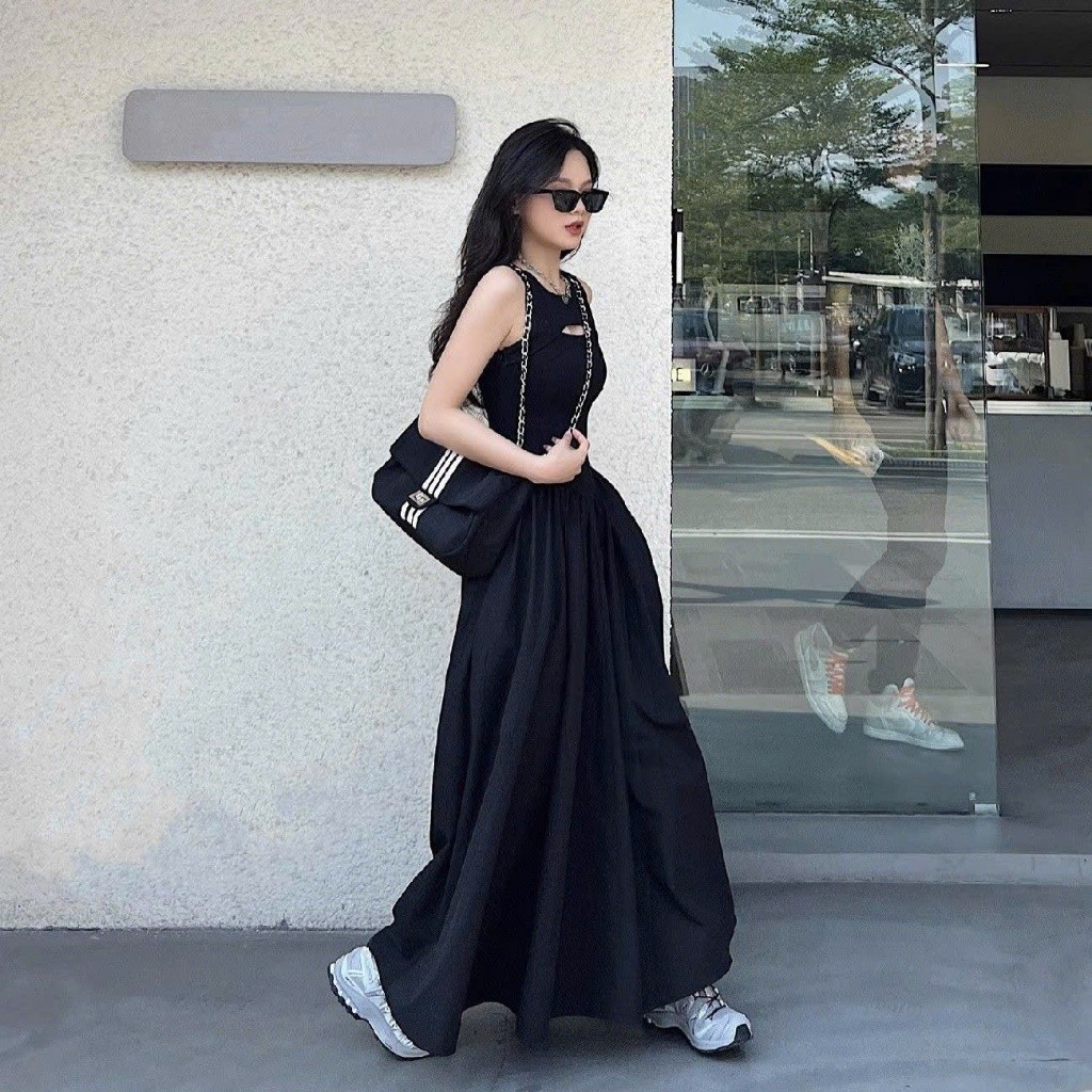 Váy đầm nữ dáng dài bồng xoè thiết kế cách điệu gợi cảm phong cách trẻ trung thanh lịch XIMIMI SP257