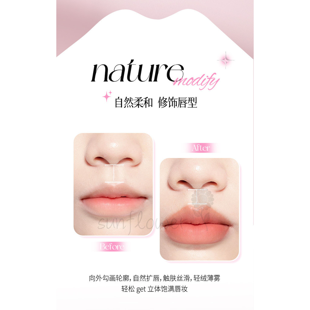 Bàn chải lót môi hai đầu Matte Outline Lip Shape