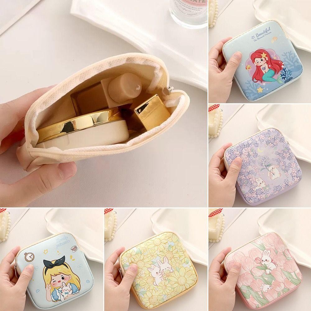 HOBBYIN Túi Đựng Mỹ Phẩm HOBBYIN, Cáp Dữ Liệu Đa Năng Tổ Chức Băng Vệ Sinh Túi, Túi Đựng Khăn Ăn Dung Tích Lớn Mini Túi Bảo Quản
