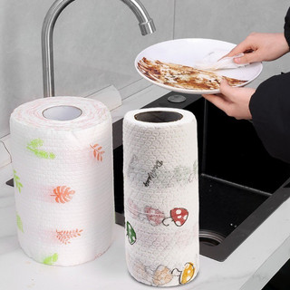 Khăn lau lười không dệt dùng một lần cho nhà bếp - Khăn lau bát đĩa công dụng kép khô & ướt siêu thấm