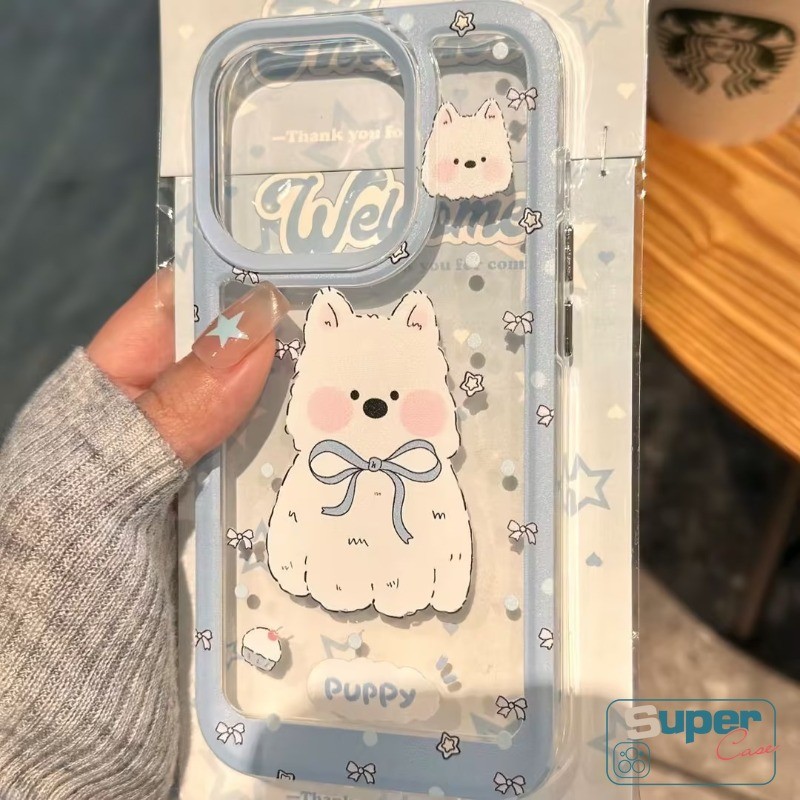 Ốp Lưng Cho Redmi 14C 13C 9A 10A 12 13 10C A3 9 10 9T 90 NFC 12C A1 A2 Note 13 12 9 8 10s 11s 10 11 11 Pro POCO M3 C61 Dễ Thương Trong Suốt Hoạt Hình Chó Con Nơ Dễ Thương Thời Trang Tươi Bìa mềm hoa