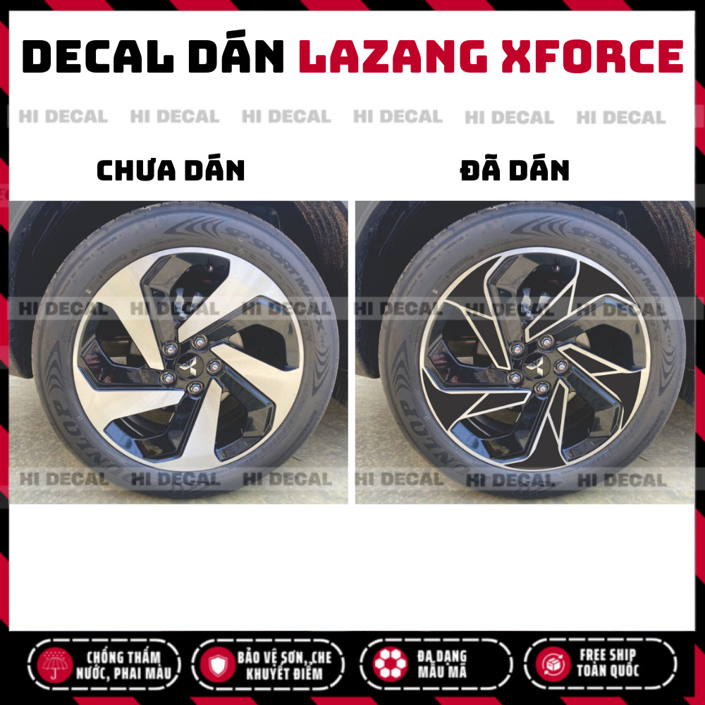 Tem Lazang Xforce, Decal dán mâm Xforce trang trí tạo điểm nhấn