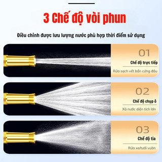 Vòi Xịt Tăng Áp Rửa Xe Tưới Cây IKEA MAMA Vòi Xịt Nước Đa Năng Làm Vườn Lực Nước Mạnh 5m/10m/15m/20m