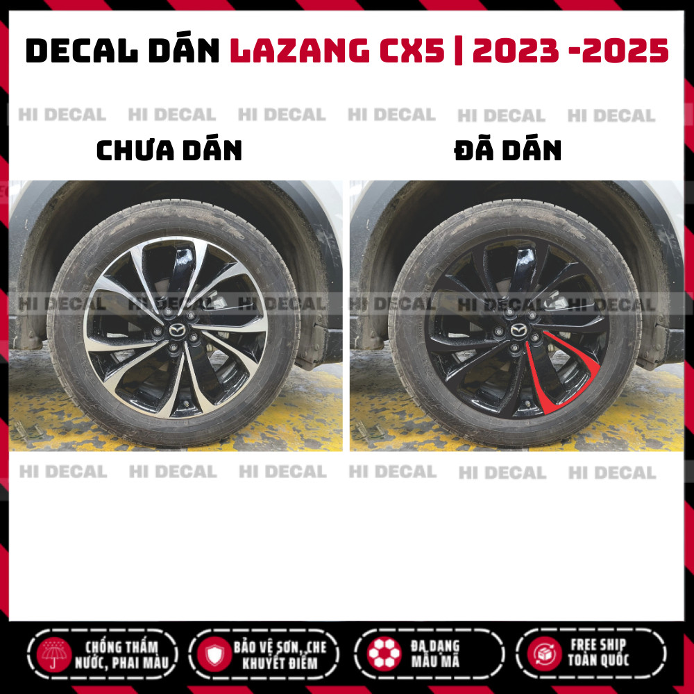 Tem dán mâm Cx5, Decal dán lazang Cx5 trang trí tạo điểm nhấn