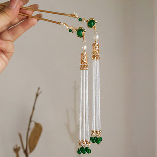 Kẹp tóc Hán Phục Cổ phong cách Trung Quốc, tua rua, phụ kiện tóc cho váy sườn xám/mặt ngựa, 2.24 SJCG