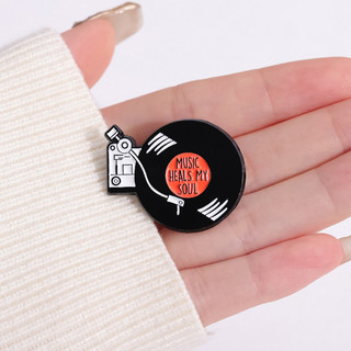 Retro Vinyl Record Men Trâm Rock Nhạc Ve Áo Pin Lưu Niệm Huy Hiệu Kim Loại Phụ Kiện Quà Tặng Cho Bạn Bè