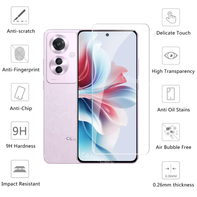 Oppo Reno11 F 5G Phim Bảo Vệ Màn Hình 2 Trong 1 Full Cover Kính Cường Lực Cho Oppo Reno11F Reno 11F Reno 12 F F11 OppoReno11F 5G 2024 Mặt Trước Phim Mặt Sau Ống Kính