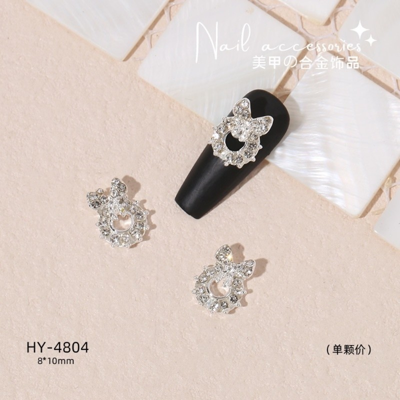 ELEGA Móng Tay Nơ Trang Sức Quyến Rũ Trang Trí Móng Tay Kim Cương Giả DIY Làm Móng Tay Trang Trí