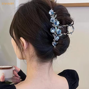 Siyuyan Thời Trang Cô Gái Ngọt Ngào Thẻ Tóc Phụ Kiện Tóc Nữ Mới Hoa Camellia Lấy Kẹp Retro Đuôi Ngựa Bím Tóc Cua Kim Loại Lấy Kẹp VN