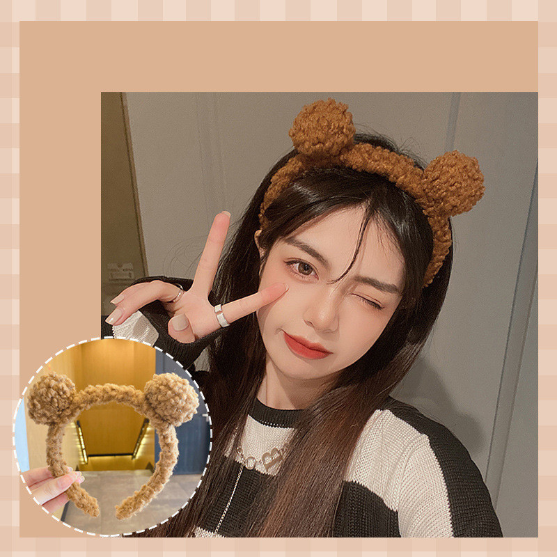 Băng đô rửa mặt bờm cài tóc turban dễ thương cute tai thỏ mèo tuần lộc gấu vải nam nữ giá sỉ