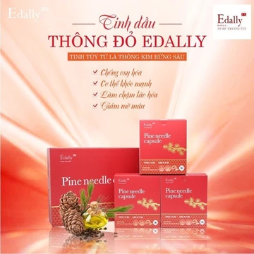 Tinh dầu thông đỏ Edally [CHÍNH HÃNG] 180 viên / 90gram - Nhập khẩu Hàn Quốc