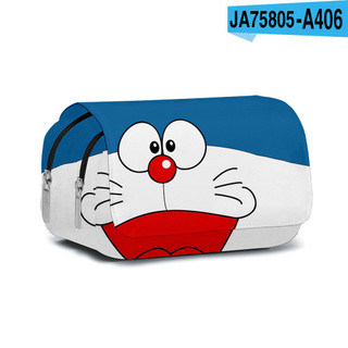 GC9 Doremon Hoạt Hình Dễ Thương Anime Hai Lớp Hộp Đựng Bút Chì Học Sinh Lưu Trữ In Dung Tích Lớn Túi Văn Phòng Phẩm
