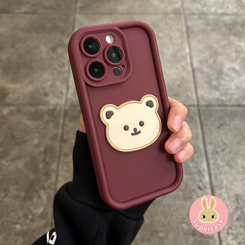 Ốp Điện Thoại Gấu Dễ Thương Cho Xiaomi 17 Pro Max 15T 15S Poco X7 Pro F7 Ultra M7 5G 4G Vỏ Điện Thoại 3D Gấu Hoạt Hình Chống Sốc Bìa Mềm