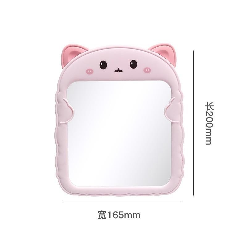 Gương Để Bàn Tai Gấu, Gương Decor Góc Trang Điểm Xinh Xắn, Gương Mini, Gương Trang Điểm Để Bàn, Gương Nhà Tắm