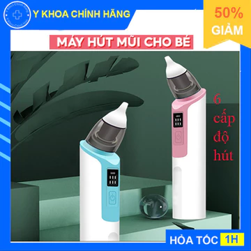 Máy Hút Mũi tự động Cao Cấp (6 cấp độ)- Máy Hút Đờm Cầm Tay Giúp Thông Mũi Nghẹt Mũi Cho Trẻ - Dụng Cụ Thông Mũi