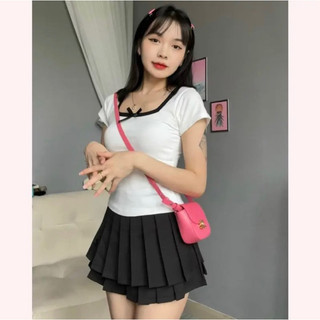 Chân váy xếp ly 2 lớp dáng xoè thiết kế lưng cao tôn dáng chất liệu ruby thô siêu đẹp lên form chuẩn 0106 Hivaxin