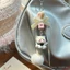Chào Hello Kitten Hair Ball Mặt dây chuyền, Đính cườm Sweet Girl Heart Móc chìa khóa mèo hoạt hình dễ thương