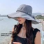 Mũ xô MONOSTYLE, Mũ chống nắng vành rộng chống tia cực tím, Nơ chống gió thời trang Mũ đi biển thoáng khí ngoài trời