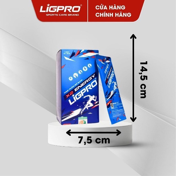Thức uống thể thao bổ sung năng lượng X2 Energy LIGPRO Bù nước bù điện giải Hộp 10 Gói x 24g thethaochinhhang