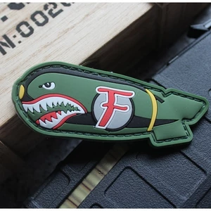 Patch_miếng dán velcro PVC cá mập BOM_tactical