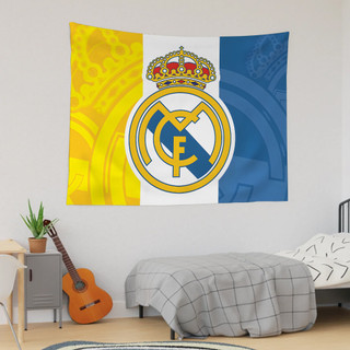 Câu lạc bộ bóng đá Real Madrid Tấm thảm Polyester in một mặt Tấm thảm trang trí nội thất (Có kẹp)
