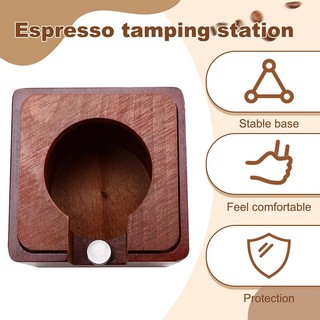 Đế Tamper Espresso - Giá đỡ Portafilter cà phê bằng gỗ cho bộ lọc 51 / 53, Phụ kiện phân phối cà phê nhà bếp