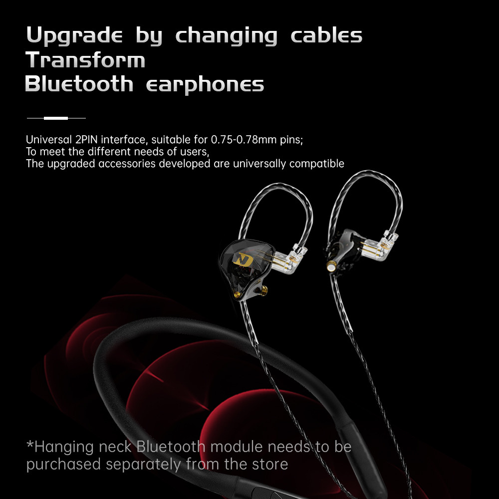Nd NX2 HIFI Tai Nghe Âm Thanh Nổi Năng Động Âm Bass Nặng Trong Tai Theo Dõi Tai Nghe Thể Thao Khử Tiếng Ồn Tai Nghe Cáp Có Thể Tháo Rời