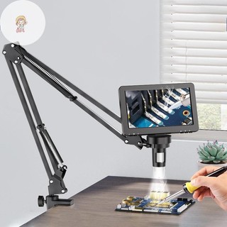 Twe Kính hiển vi linh hoạt Chân đế kim loại có thể điều chỉnh Giá đỡ kính hiển vi Tương thích với DM4 DM7 DM9 MS1 MS3 VN