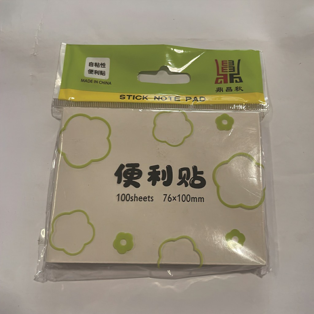 Tập 100 tờ giấy note ghi chú dày mịn Sticky Note, 76*76mm/76*50mm/76*100mm - FETA
