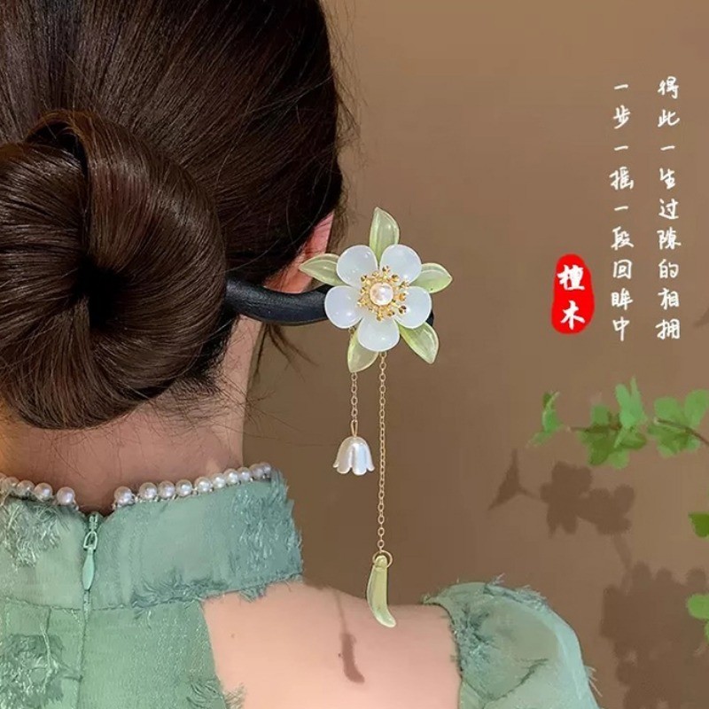 Mới Phong Cách Trung Quốc Cổ Kẹp Tóc Tua Dài Phụ Kiện Tóc Hoa Phụ Kiện Tóc Nữ Phụ Kiện Thời Trang