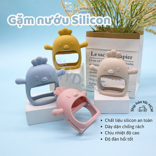 Gặm Nướu Silicone cho bé Myd.23 Thiết Kế Hình Gà Con Dày Dặn mềm mại chống rách an toàn dễ vệ sinh