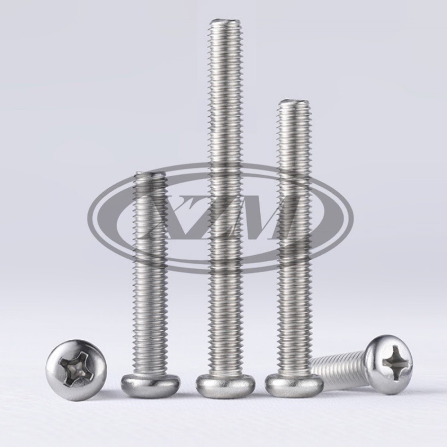 【Giao hàng nhanh】M4 / M5 Inox 304 Ốc Vít Đầu Tròn Bằng Bằng Đầu đĩa vít ...