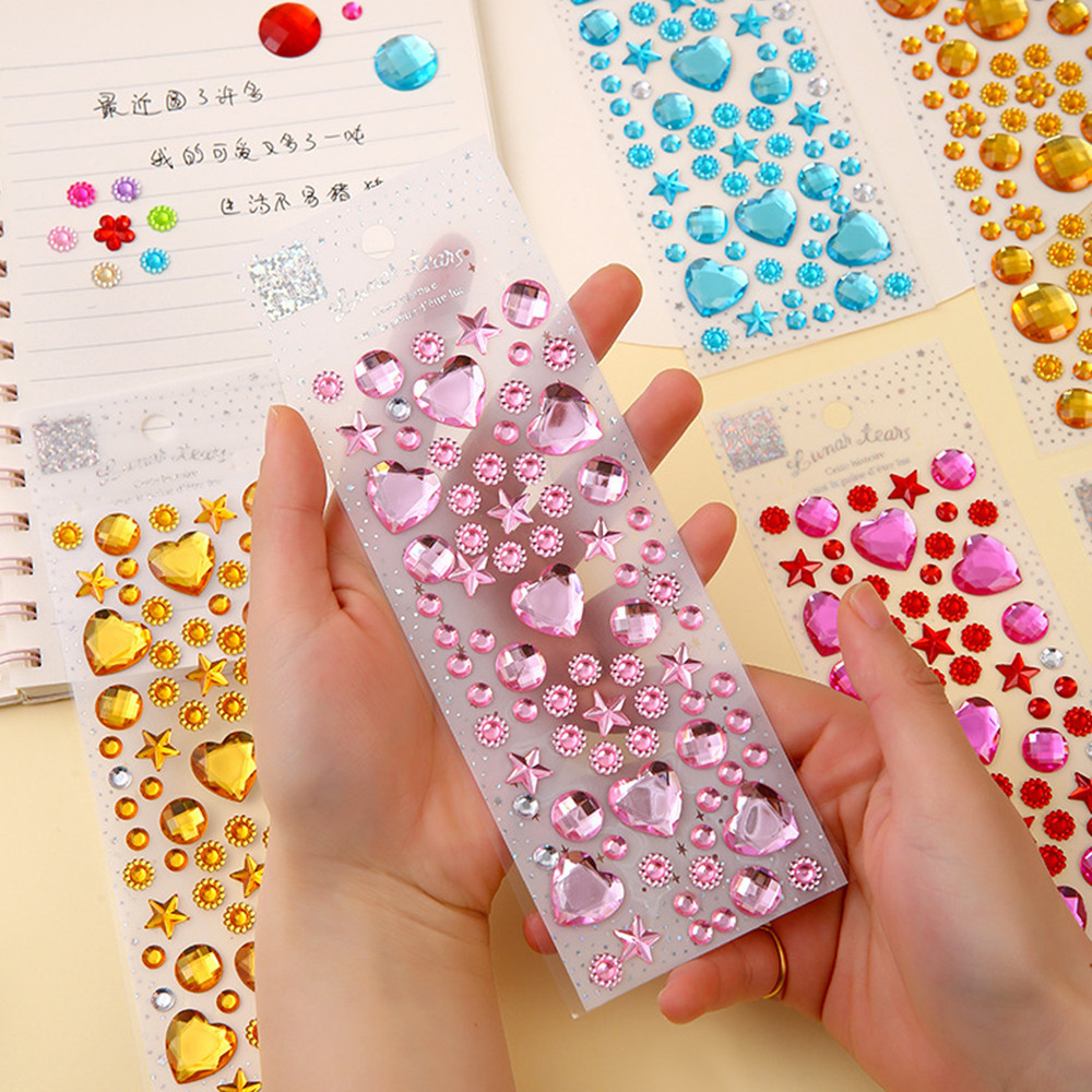Nhãn dán kim cương giả đầy màu sắc DIY Stcikers tự dính