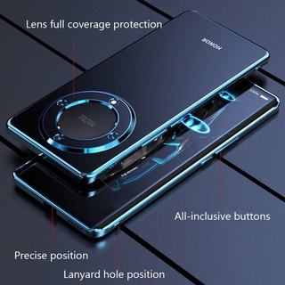 Dành Cho Honor X7B X9B X9A X9 Trong Suốt Chống Sốc Sang Trọng Mạ Điện Ốp Lưng Điện Thoại Di Động Bao Gồm Tất Cả Cạnh Chống Rơi Vỏ Mềm