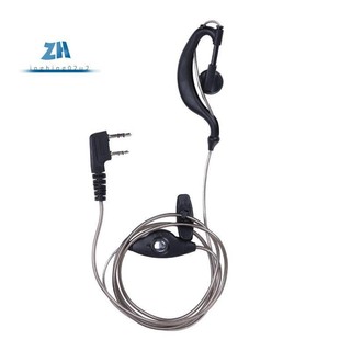 Tai nghe Mic 2 chân PTT màu đen cho đài phát thanh Kenwood QUANSHENG PUXING WOUXUN HYT TYT TH UV5R Tai nghe Phụ kiện tạo kiểu xe hơi