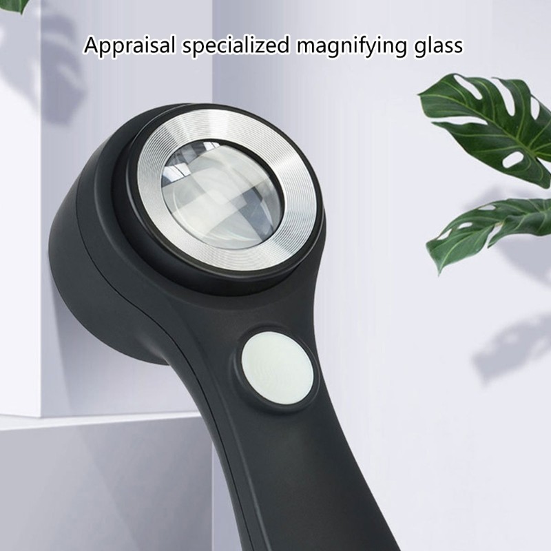 Pcf * Kính lúp 60X Kính lúp Ống kính lúp có đèn LED UV để kiểm tra tem trang sức Magnifi có thể sạc lại