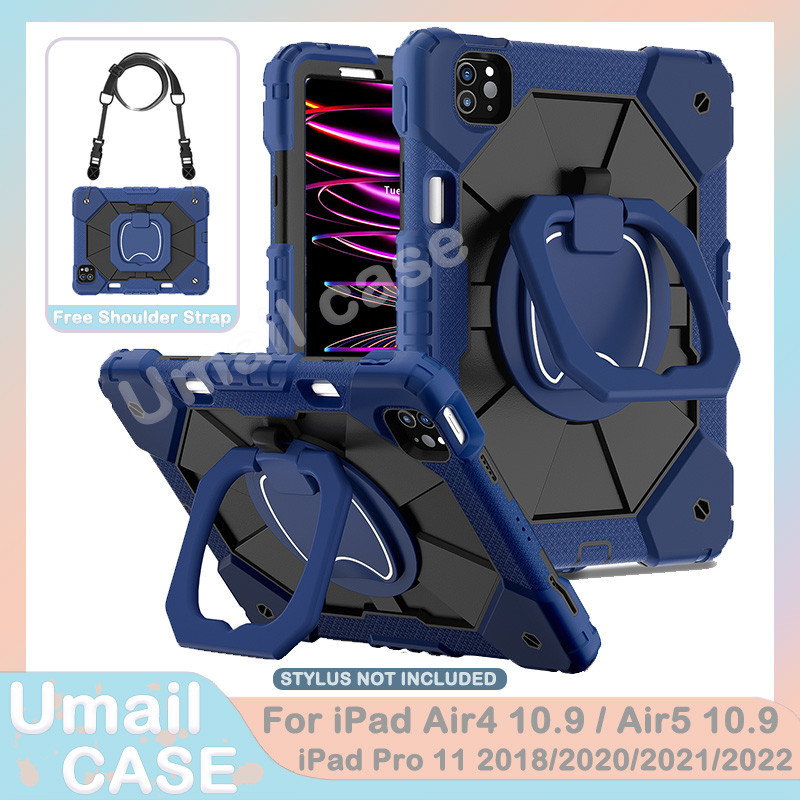 Ốp Chống Sốc Chắc Chắn Cho iPad Air4 Air5 10.9 iPad Pro 11 2020 2021 2022 2018 360° Hộp đựng máy tính bảng có tay cầm xoay