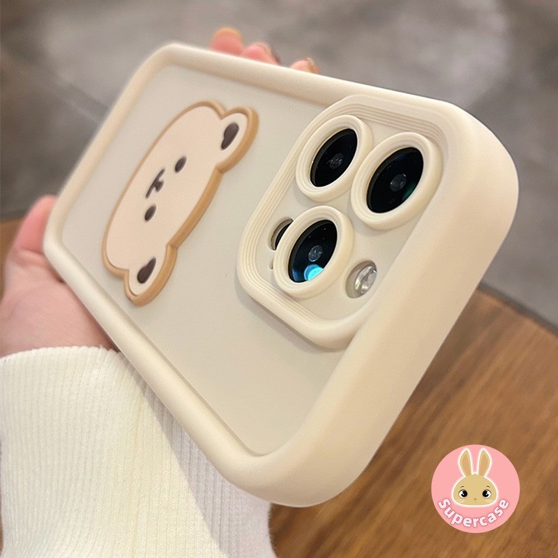 Ốp Điện Thoại Gấu Dễ Thương Cho Xiaomi 17 Pro Max 15T 15S Poco X7 Pro F7 Ultra M7 5G 4G Vỏ Điện Thoại 3D Gấu Hoạt Hình Chống Sốc Bìa Mềm