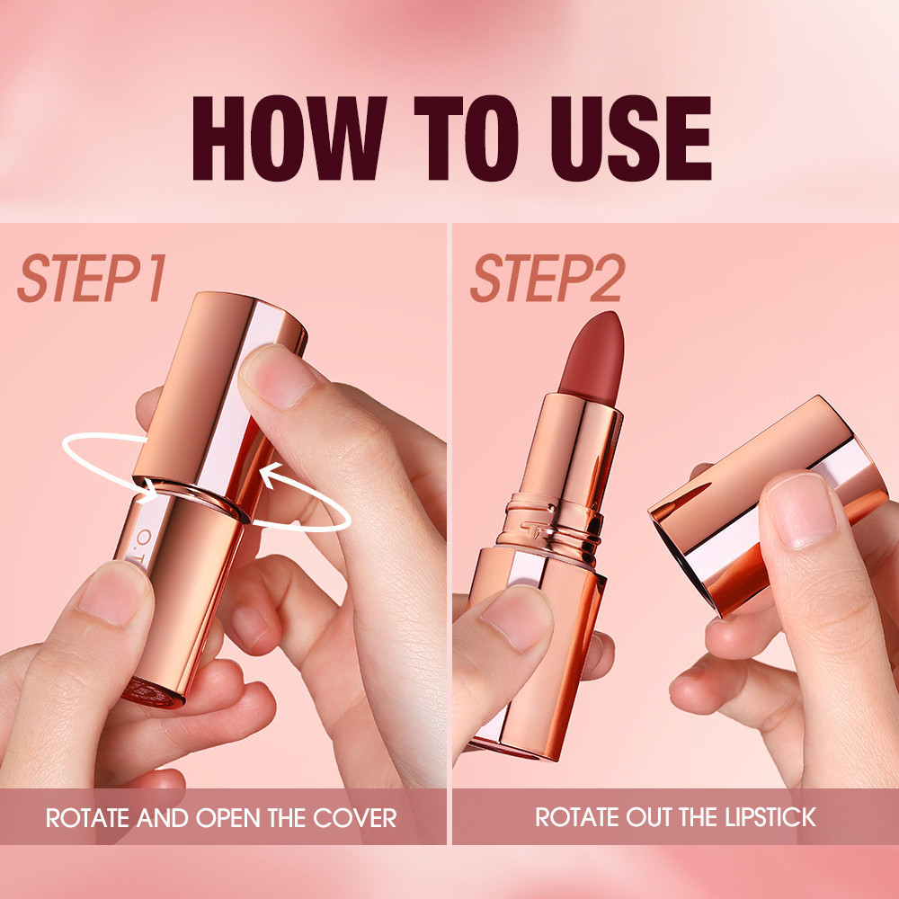 Ảnh O.TWO.O  Frosted Lipstick Parity Upper Lip Color Lock Beauty And Health Long Lasting Lipstick Light And Makeup-free Rich And Full Lipstick 24H Long-lasting Silky Soft *GLASS 3