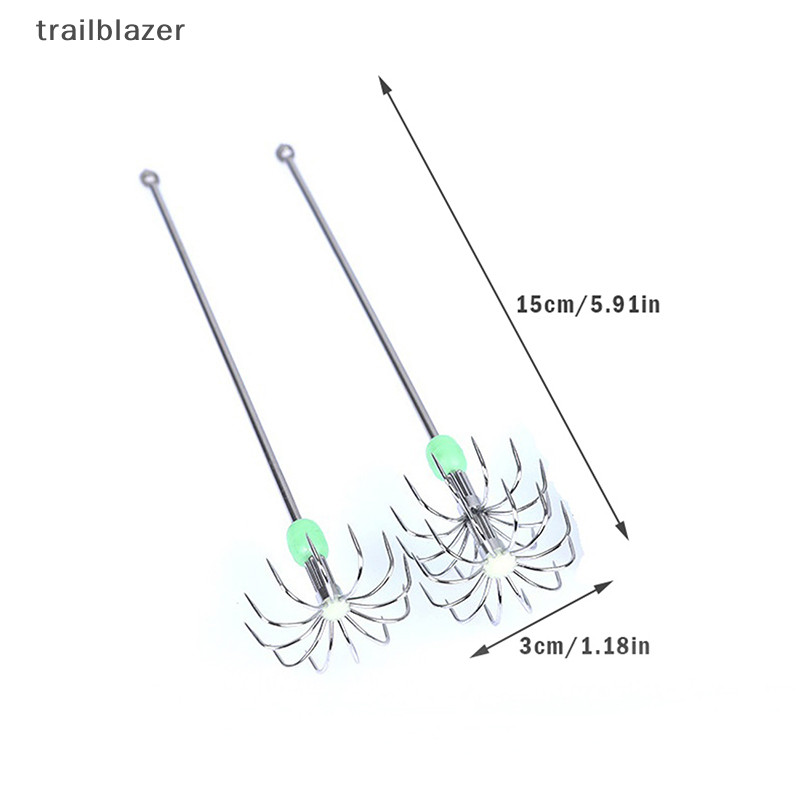 Trailblazer Thép không gỉ Hai Lớp Ô Móc Mực Bạch Tuộc Câu Cá Jig Móc Mới