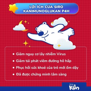 [Mua 2 Tặng 1] Combo 2 Siro Kan ImunoGlukan hỗ trợ miễn dịch nâng cao sức đề kháng cho bé - chai 120ml