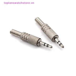 Toplanswatchstore 5 Chiếc 3.5 Mm 3 Cực Tai Nghe Jack Âm Thanh Nam Cắm Hàn Kết Nối VN