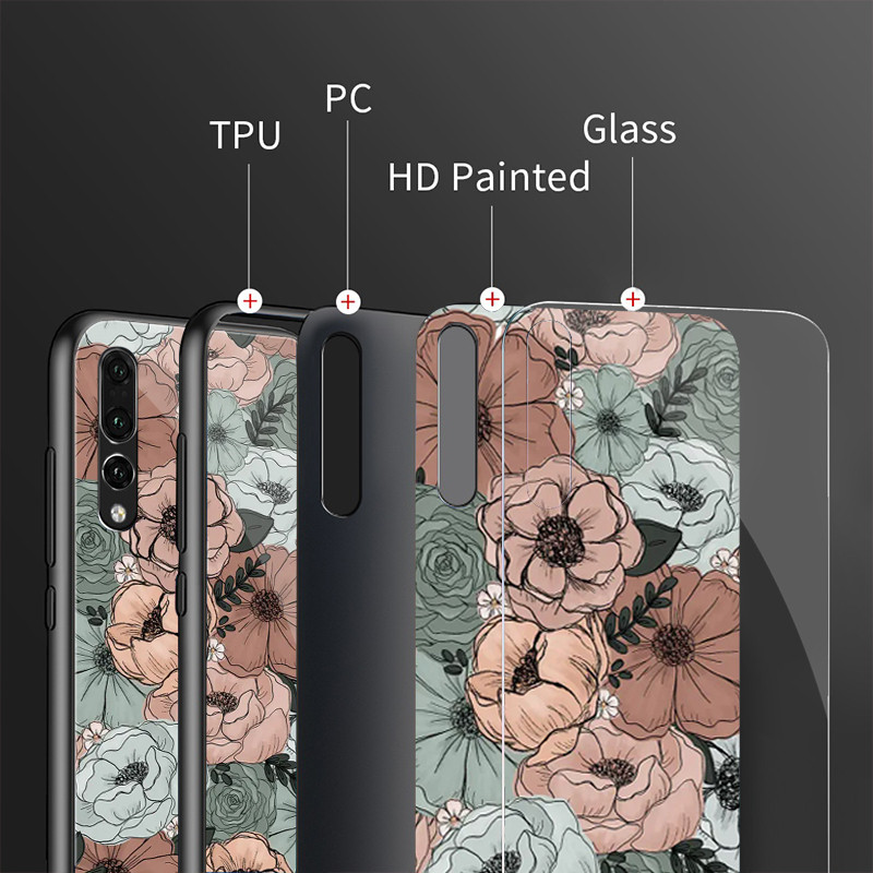 Hoa Cổ Điển 01 Kính Cường Lực Ốp Lưng Điện Thoại Samsung Galaxy A10 A14 A16 A25 A35 A22 4G A32 A33 A34 A40 A42 A52 A53 A54 A55 A70 A71 A72 A73 5G Cover