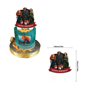 G13 Pixar Brave Merida Chủ Đề Công Chúa Chúc Mừng Sinh Nhật Trang Trí Thẻ Bánh Topper Bóng Biểu Ngữ Đảng Nhu Cầu G13