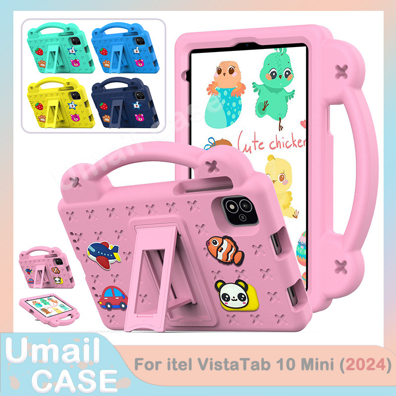 Ốp lưng chống sốc an toàn cho trẻ em cho itel VistaTab 10 Mini 8.0inch 2024 Eva Tay cầm Vỏ máy tính bảng