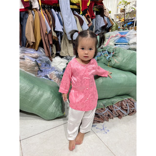 bà ba bộ bé gái quần trắng, thời trang trẻ em