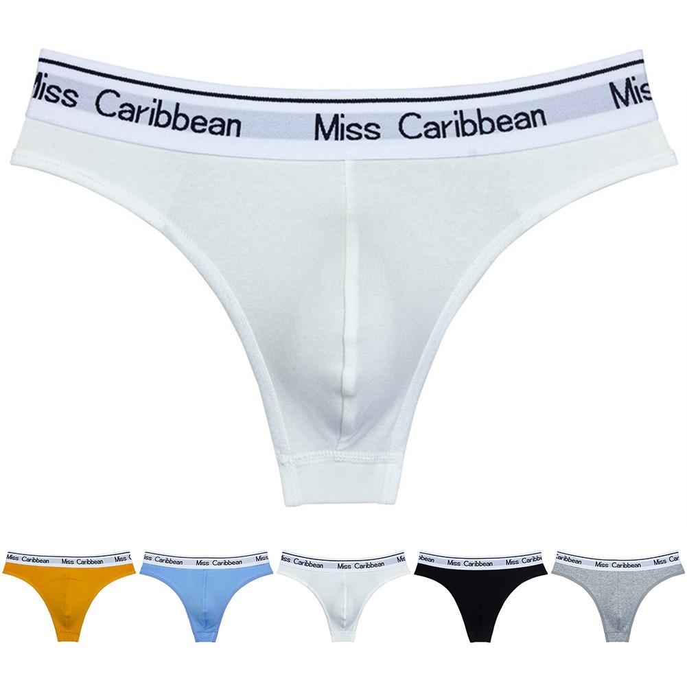 [Otorl] Quần Đùi Thể Thao Nam Gợi Cảm Cotton Eo Thấp Quần Lót Bikini Quần Lót